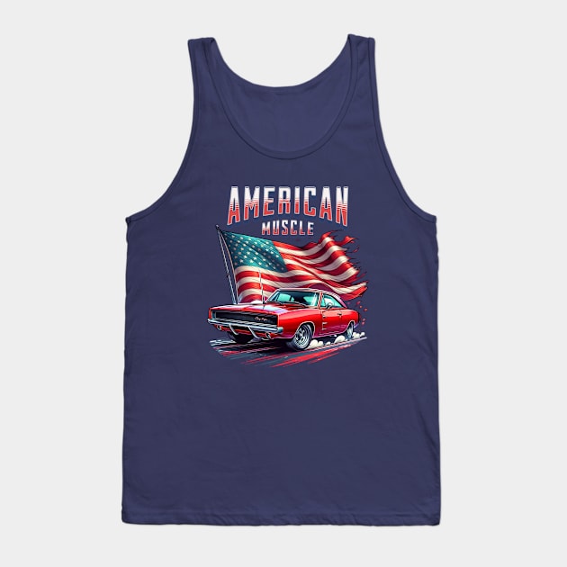 American Muscle Cars 1968 Dodge Charger Tank Top by CashArtDesigns